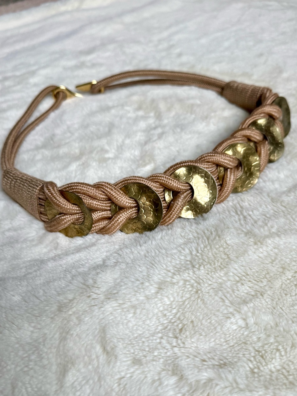 Rope Belt With Gold Discs